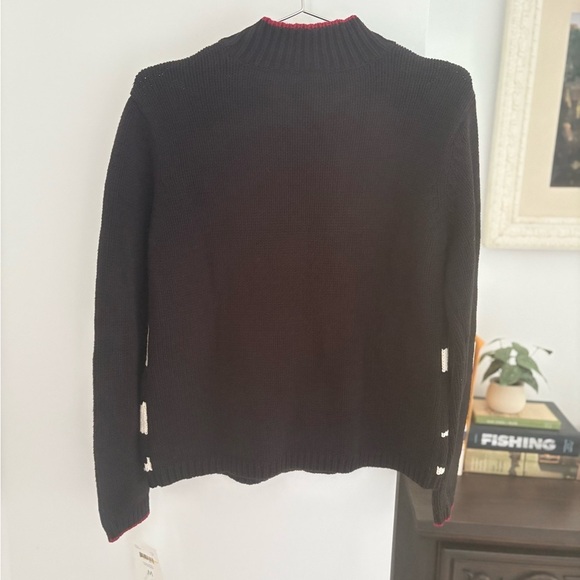 Vintage Emma James Black and White Zigzag Sweater large houndstooth NWT MEDIUM - Picture 6 of 9